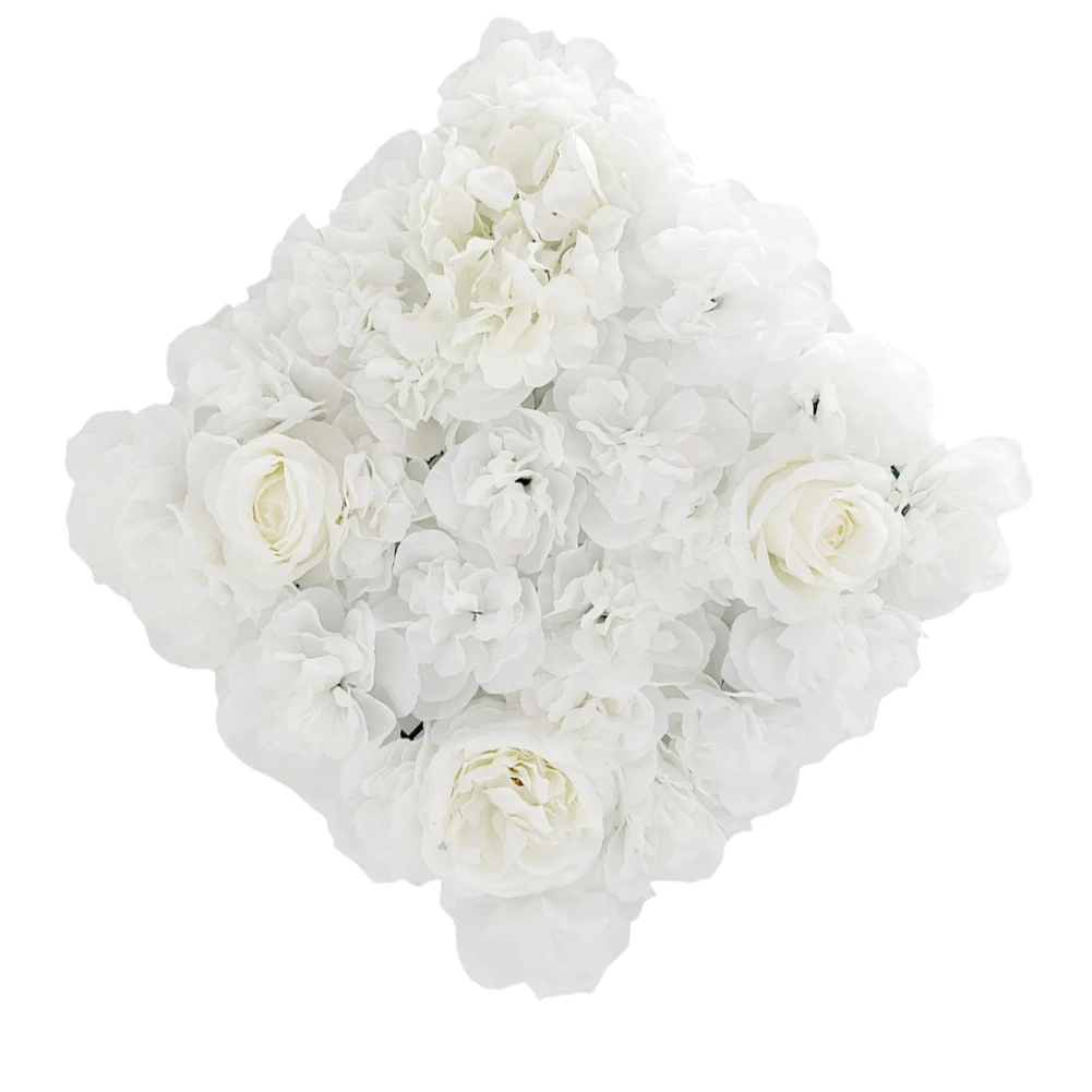

1pc Artificial Flowers Wall Panel 3D Flower Backdrop Faux Roses For Wall Party Wedding Bridal Shower Outdoor Decoration 35x35cm