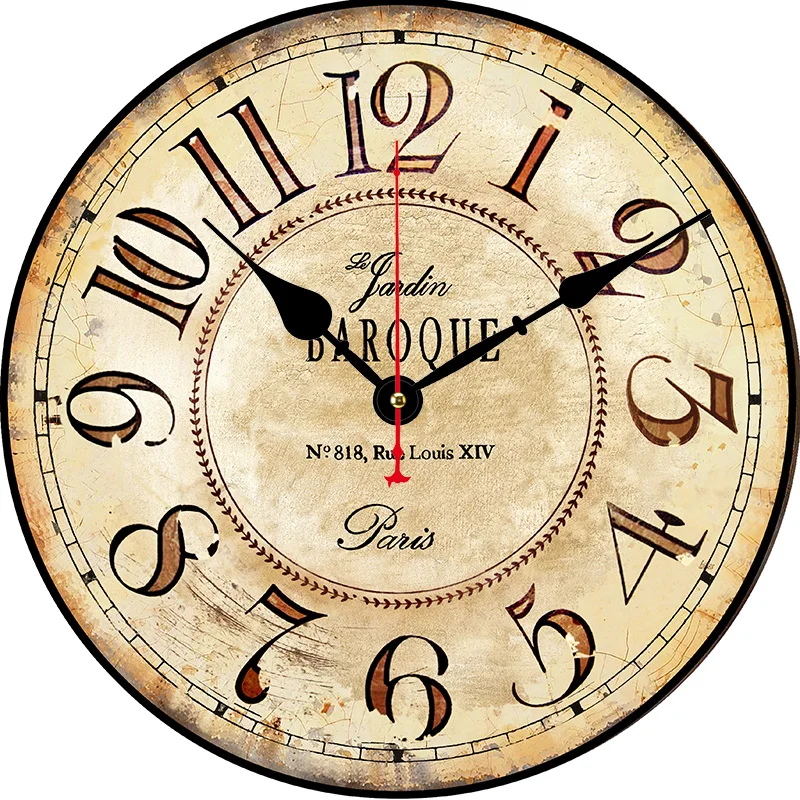 Vintage Wood Wall Clock Color:hlc30140;Sheet Size:16inch(40CM)