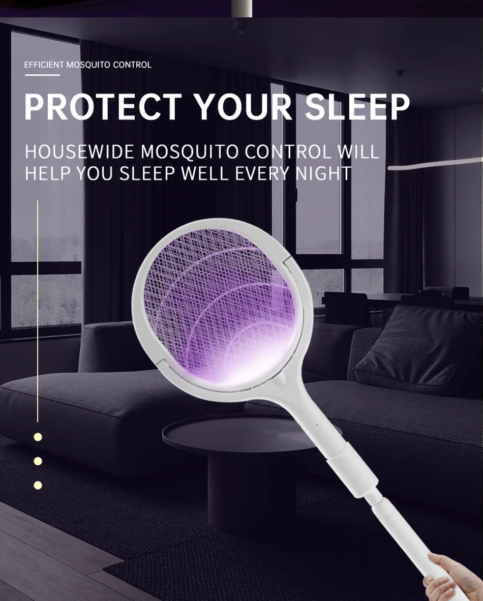 3500V 5 in1 Mosquito Killer Lamp Multicunctional Angle Adjustable Bug Zapper Electric USB Rechargeable Mosquito Fly Bat Swatter