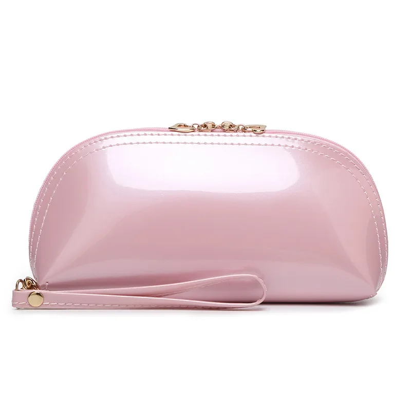 

PU Leather Portable Small Makeup Bag Zipper Women Cosmetic Bag Toiletries Organizer Female Makeup Storage Case Money Clutches