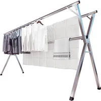 95 Inches Clothes Drying Rack Clothing Folding Indoor Outdoor, Heavy Duty Stainless Steel Laundry Drying Rack 1