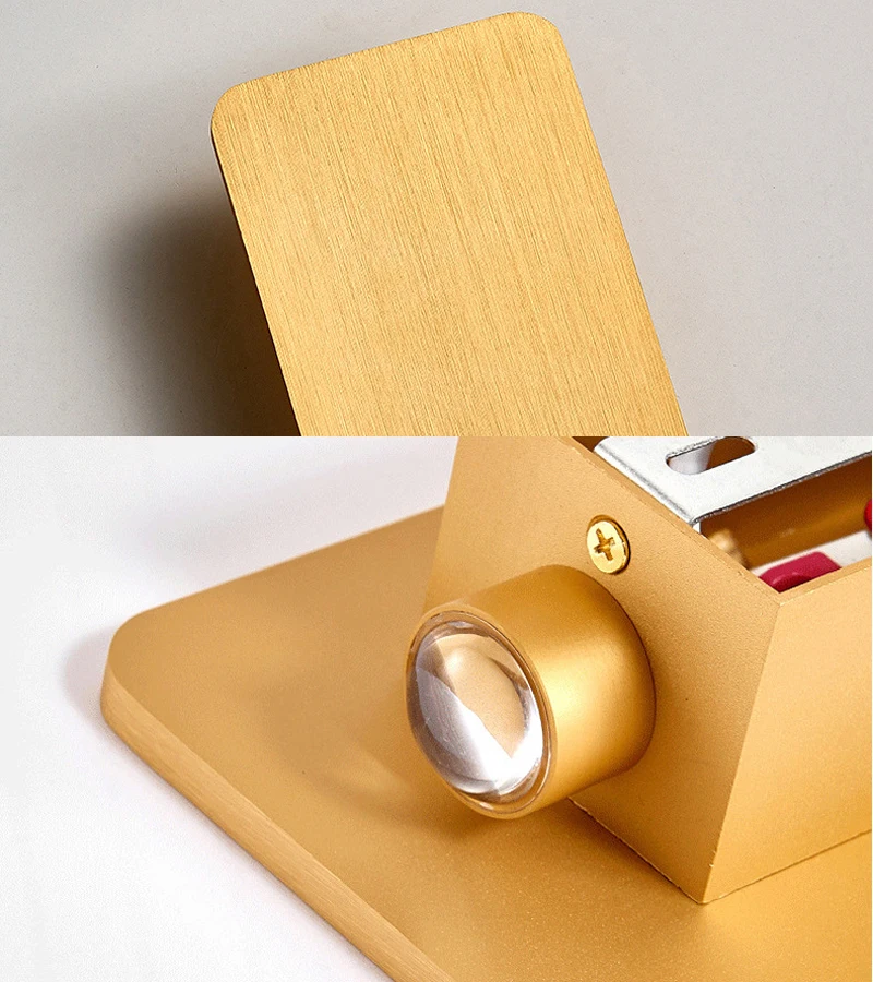 Modern Simple 6W LED wall Lamp Indoor Decor Brushed Gold/Black Double Head Wall Light Living Room Corridor Stairs Bedroom Sconce