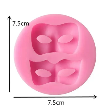 New 3D New Mask Silicone Fondant Mould Cake Decorating Chocolate Baking Molds Sugar craft 2