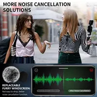 K60 Wireless Lavalier Microphone Audio Video Recording Mini Mic For iPhone Android Laptop Live Gaming Mobile Phone Microphone 3