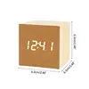 6XDD Cube Voice Control Alarm Clock Art Ornaments Decoration Supplies 6