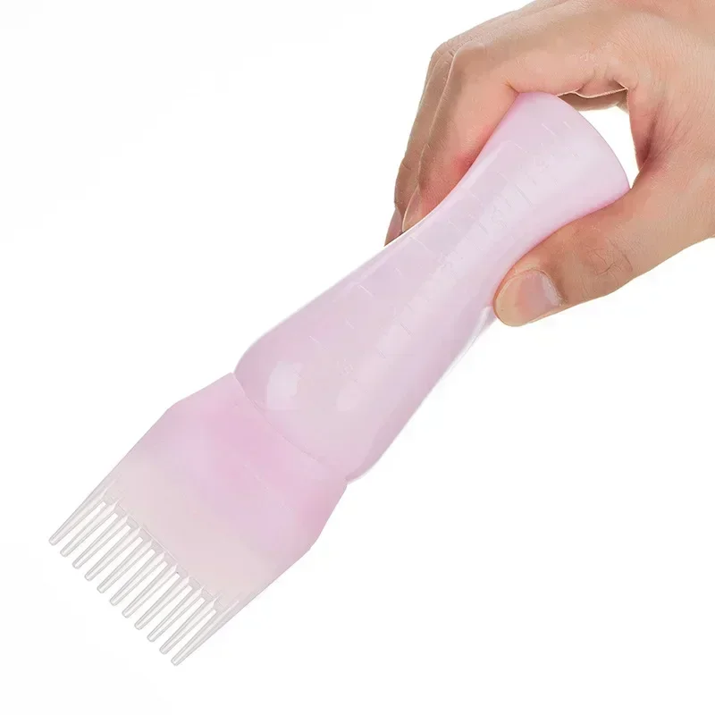 Hair Oil Applicator Bottle 3 Color Salon Hair Oil Applicator Bottle Professional Hairdressing Dyeing Comb Bottles Barbershop Hairdresser Coloring Supplies