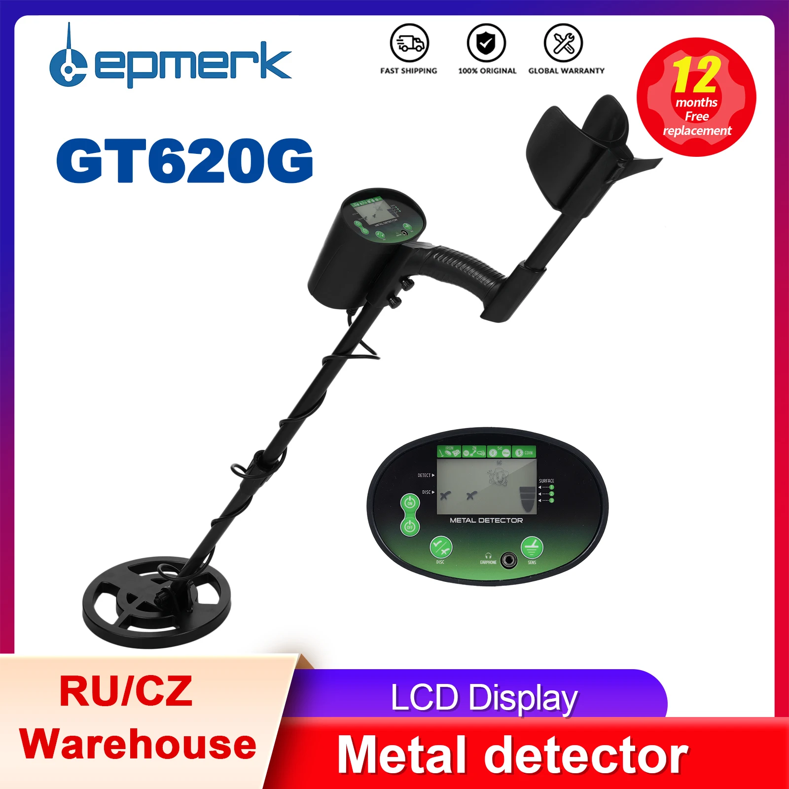 Under Ground Metal Detector Metal Detector LCD Treasure Gold Digger Sensitive Search Coil Waterproof Treasure Metal Seeker Tool