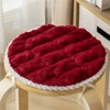 Round Velvet Seat Cushion 25-50cm Solid Color Stool Seat Mat Thick  Soft Chair Pads Portable Outdoor Kindergarten Stool Cushion 6