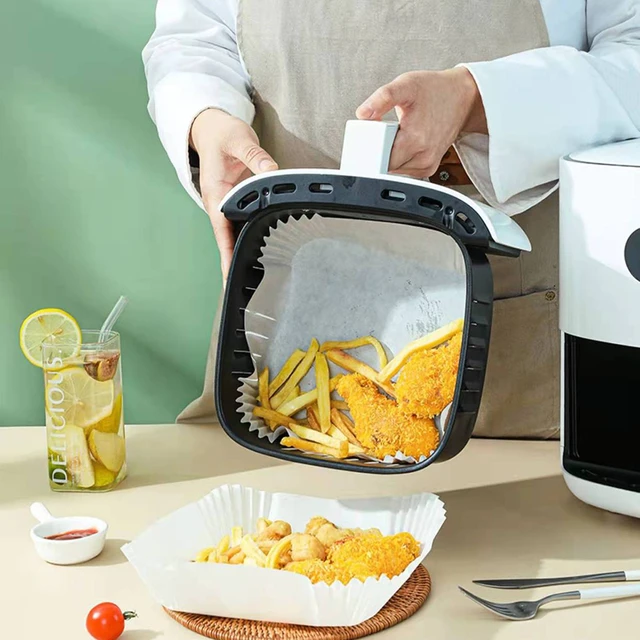 Air Fryer Liners, Square Unbleached Air Fryer Disposable Paper