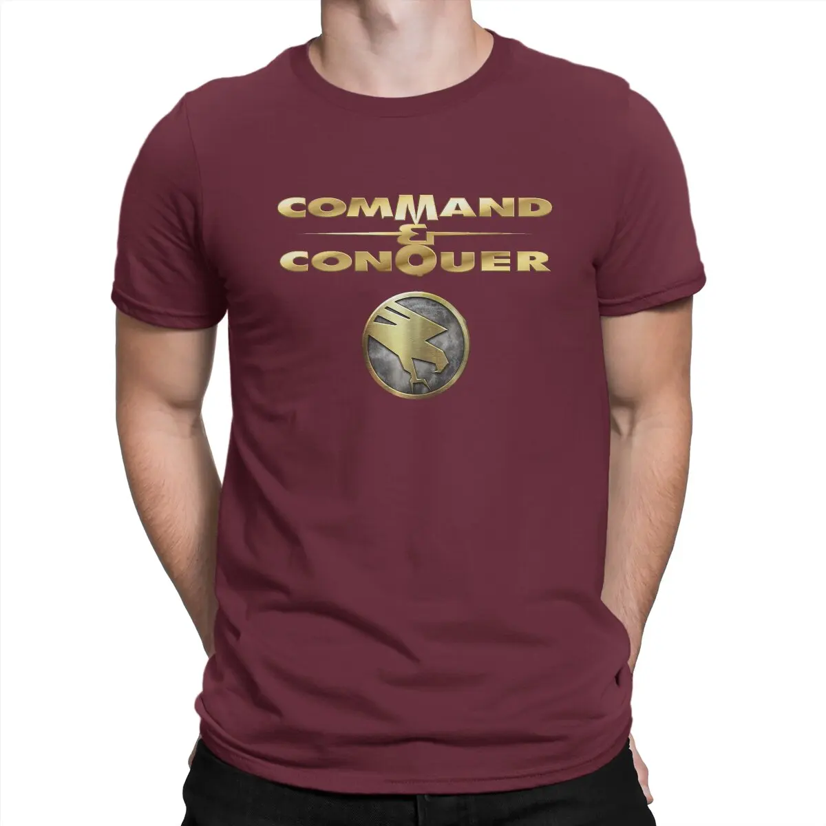 thumbnail image 1 of Camiseta de Águila Dorada para Hombre, Alerta Roja, Cuello Redondo, Manga Corta, Algodón, Humor, Regalos de Cumpleaños de Alta Calidad, 1 of 7