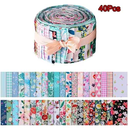 40-Piece Cotton Fabric Strips for Quilting and Crafting (40Pcs)