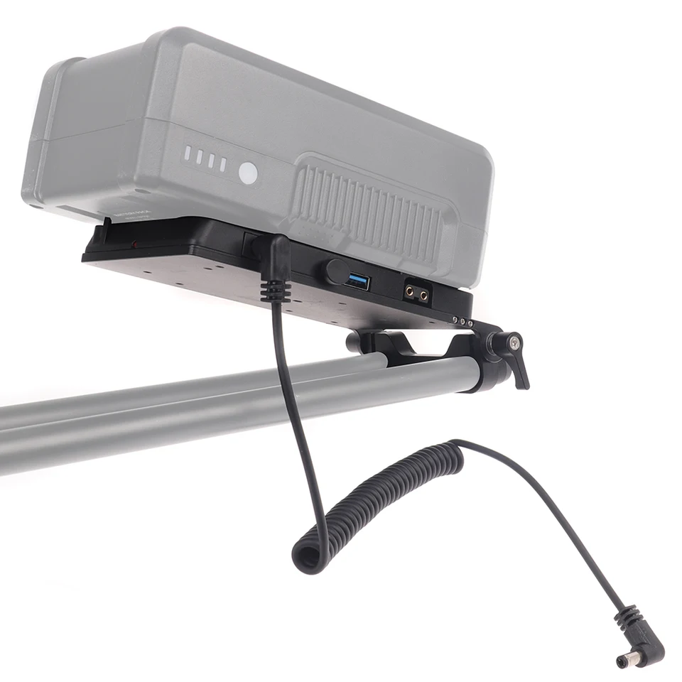 FOTGA V Mount adattatore per piastra batteria V-lock con morsetto per asta a doppio foro da 15mm NP-FZ100 batteria ftizia GH5 per luce Video per fotocamera Sony  44