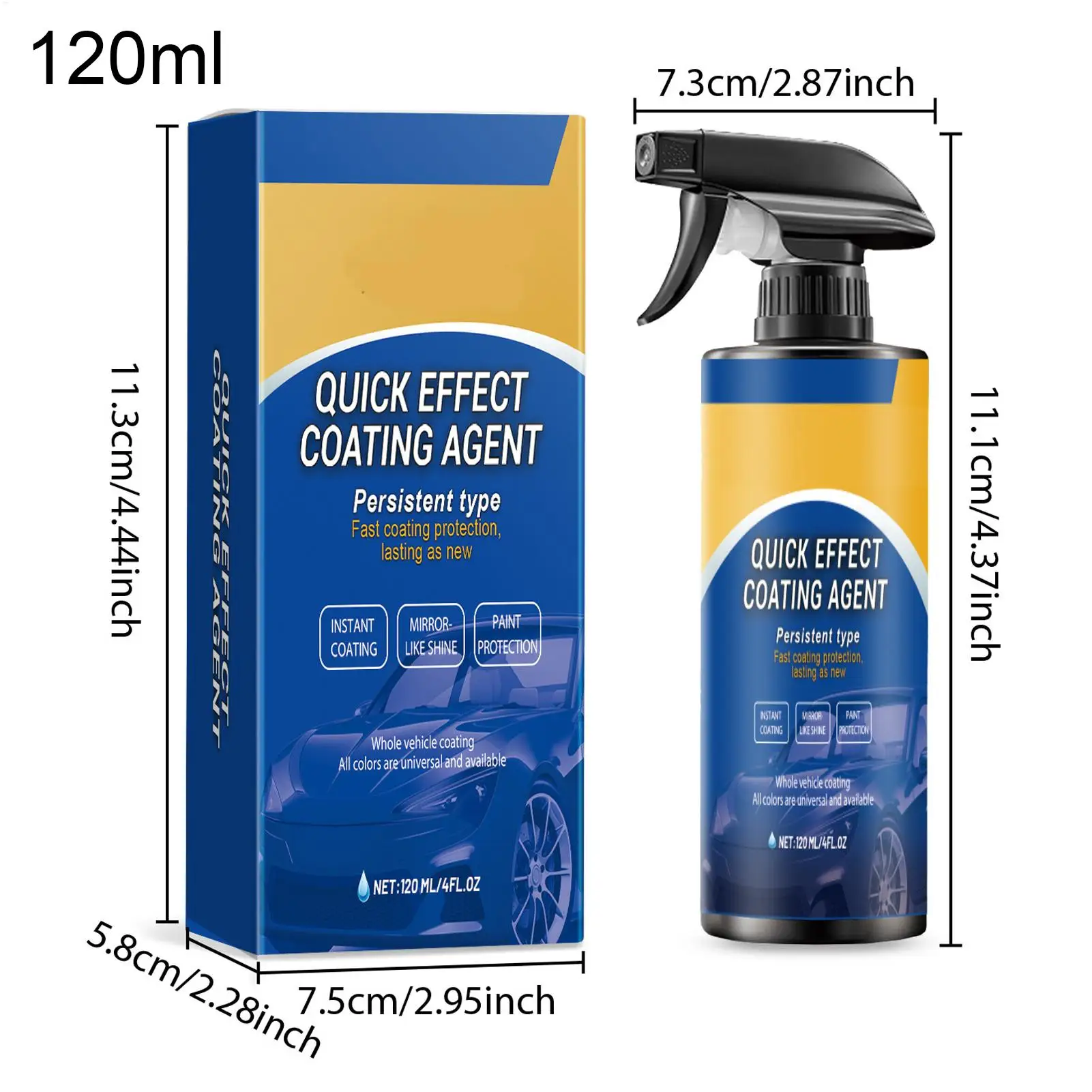 Car Coating Spray Scratch Remover Agent for Car High Protection Long-Lasting Vehicles Coating Spray for Automotive RV Sedan