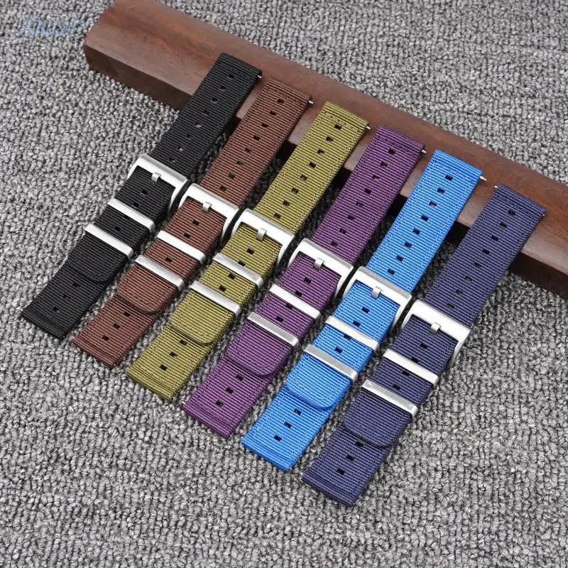 Quick Release Weave Nylon Strap with Stainless Steel Buckle - Waterproof Wrist Bracelet
