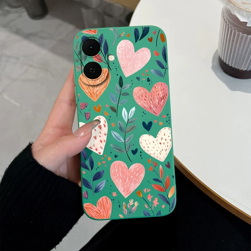 Pretty Flowers Pattern Full Coverage Soft Silicone Phone Case Cover