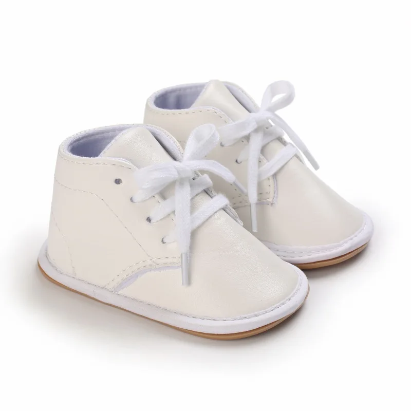 

New Baby Shoes White Black PU Leather Boy Girl Shoes Toddler Anti-slip First Walkers Infant Newborn Classic Casual Shoes