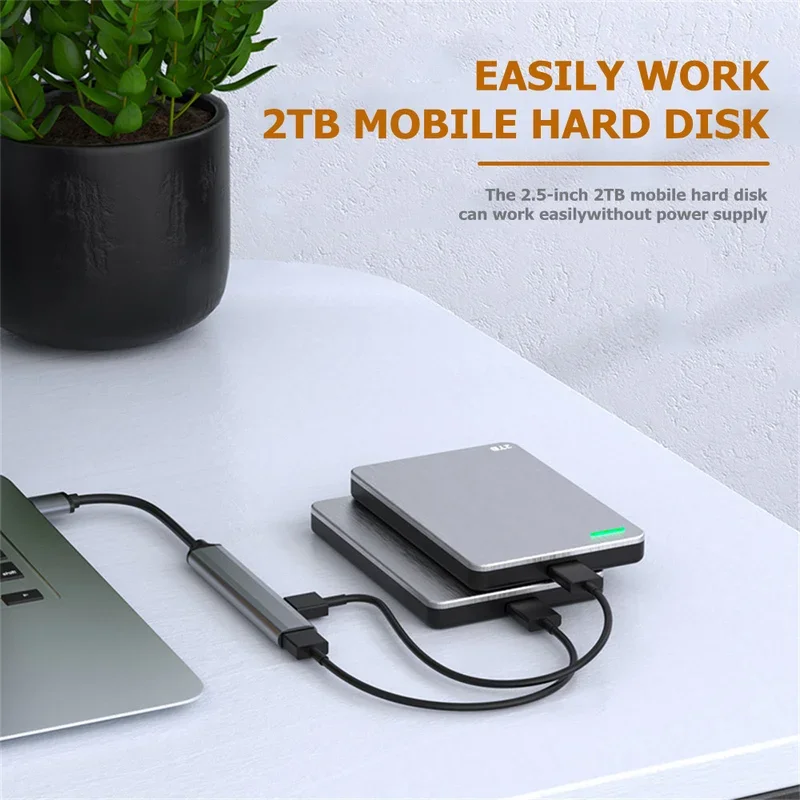Ultra Slim 4-Port USB-C Hub with Plug & Play Multi-Device Connectivity