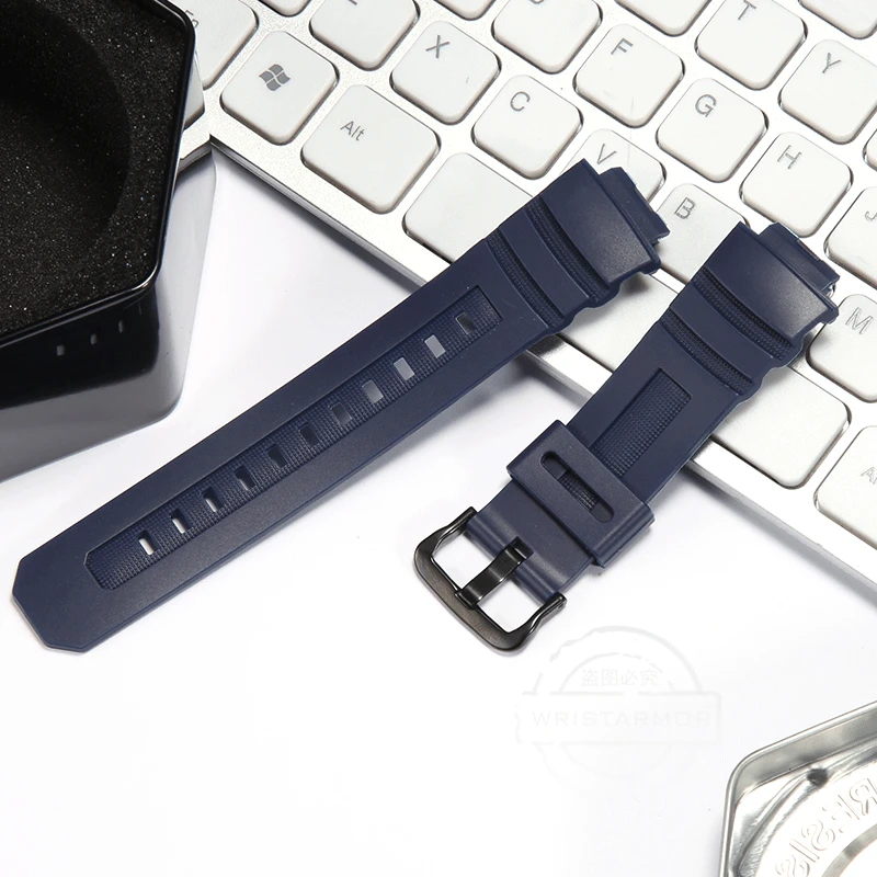 Men's Waterproof Resin Watchband - 16mm Rubber Strap Replacement Accessories