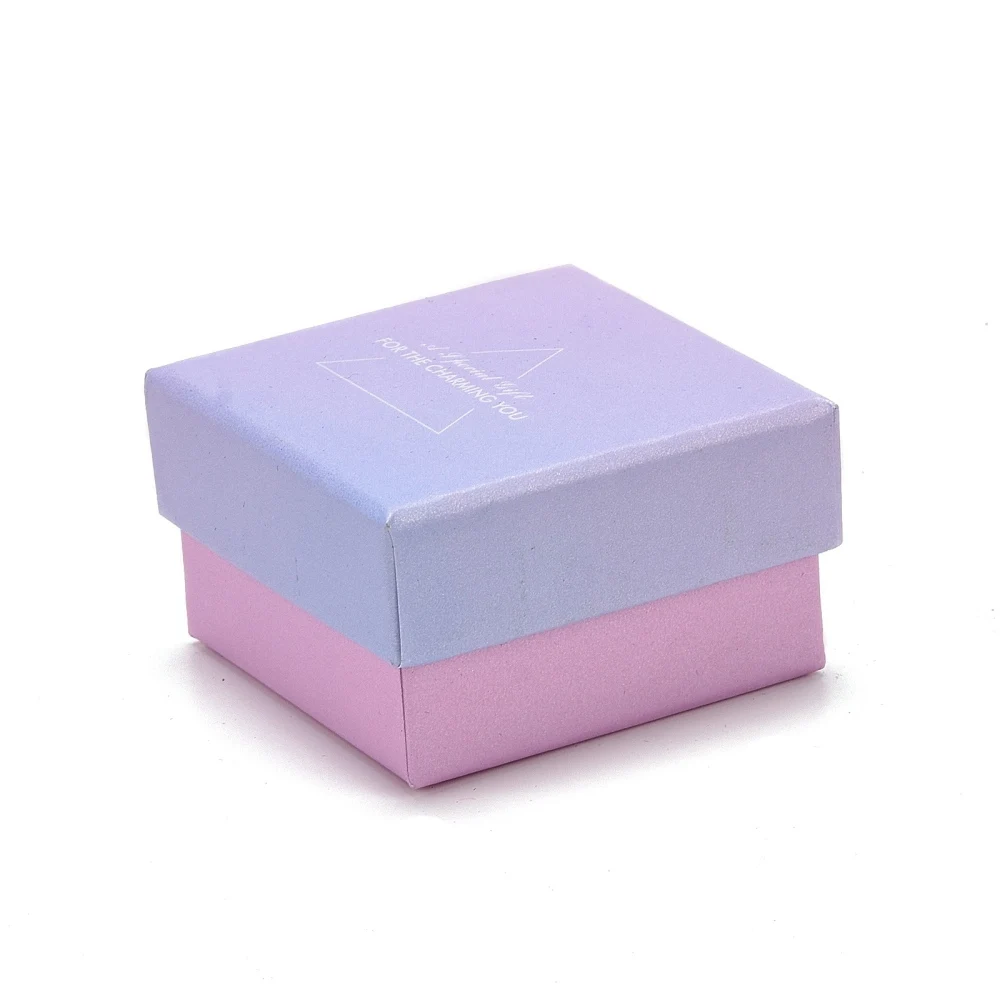 30pcs Rectangle/Square Cardboard Jewelry Packaging Box with Mixed Pattern for Rings Necklace Earring Bracelet DIY Gift Container
