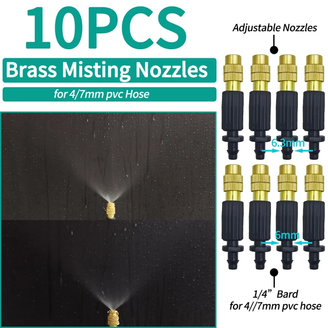 OASIS Greenhouse Watering Sprinkler Dripper Drip Irrigation Garden Adjustable Mist Emitters Stake Micro Spray Rotating Nozzle 4
