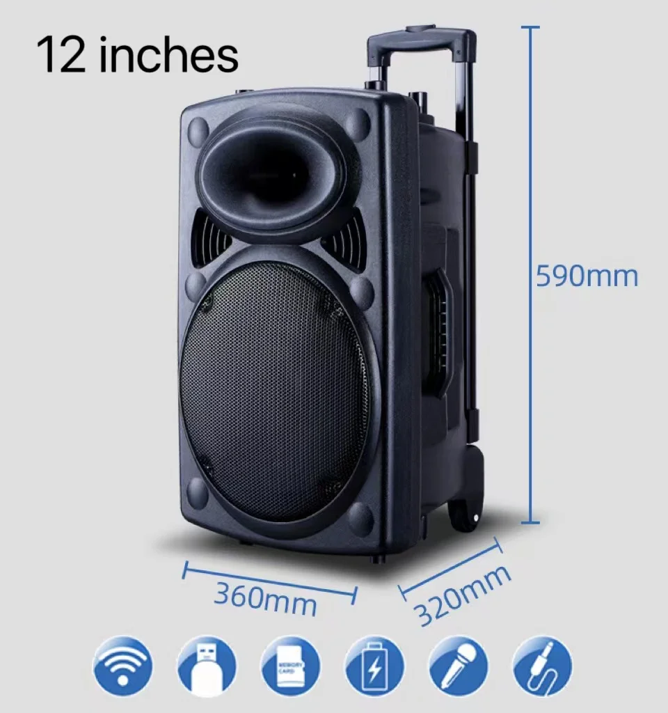 15 Inch Wireless Bluetooth Speaker Outdoor High-Volume Portable 