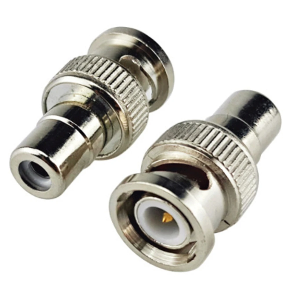 100 Pcs RCA Female to BNC Male Adapter Interface BNC Male Monitoring Plug Q9 to Lotus Female Adapter
