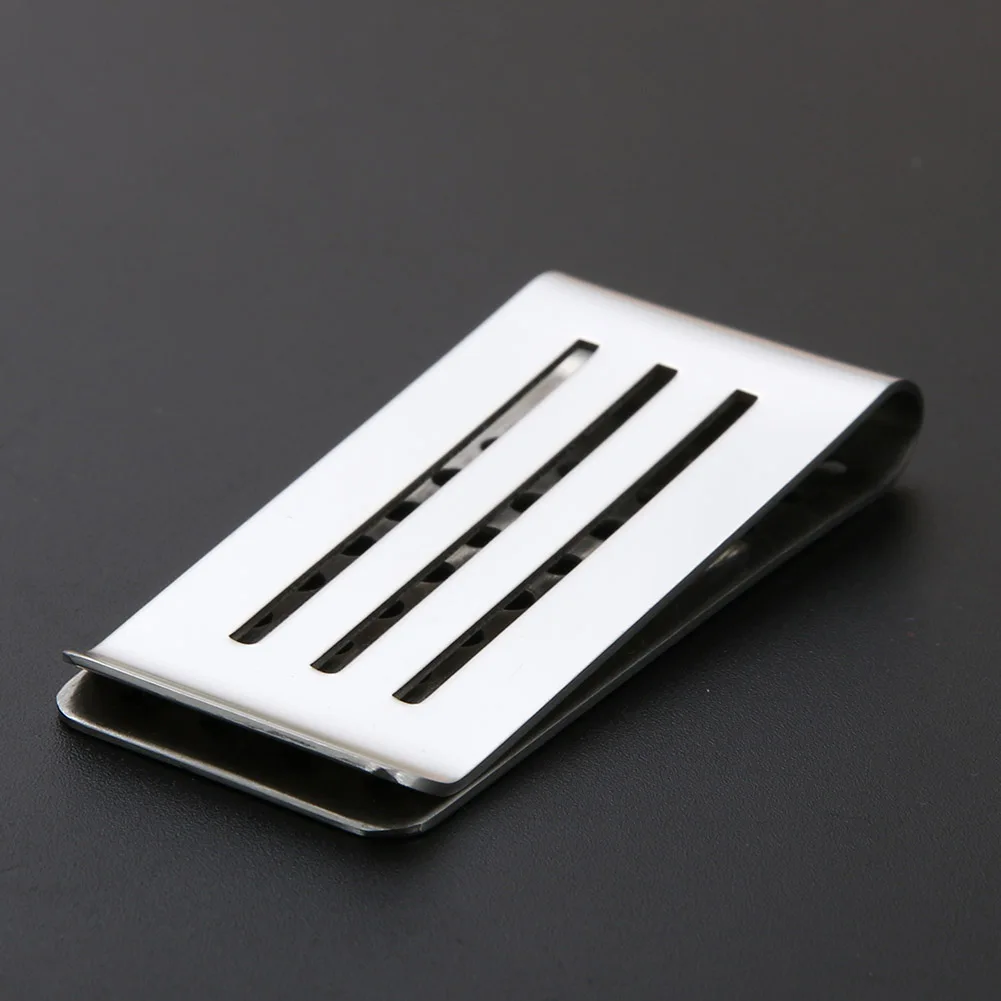 Stainless Steel Credit Card Holder Hollow Out Porous Minimalist Wallet Craft Coin Purse Portable Suitable for Wallet Clips Books 5