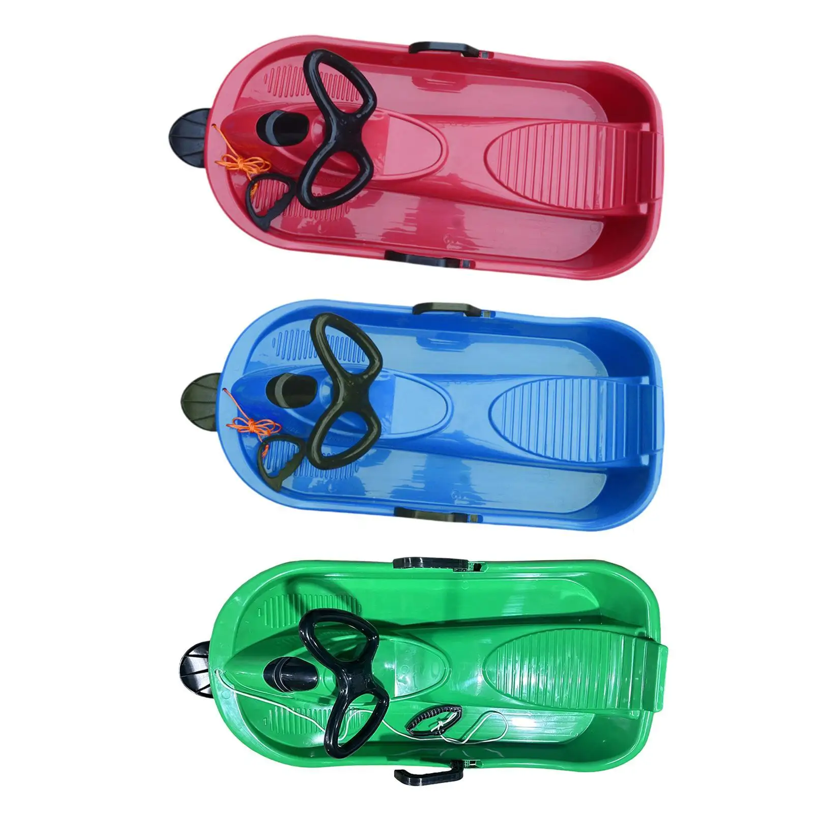 Kids Snow Sled with Steering Wheel and Brake Gift Toboggan for Toddlers Child