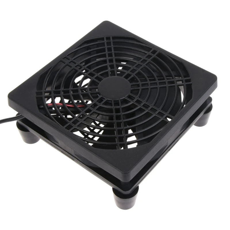 120mm Cooling Fan USB Powered Low Noise 5V 12cm PC Computer Heatsink Fan for Router Optical Set-top Box Computer