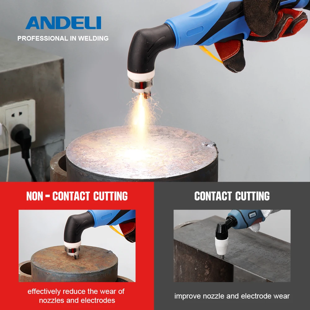 ANDELI Plasma Cutting Machine CUT-50DS 110/220V 40A HF Pilot Arc Non-contact Cutting Plasma Cutter 6