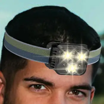 LED USB Rechargeable Headlamp High Lumen Bright Head Lamp Portable Head Flashlight Camping Light 4