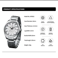 NAVIFORCE NF8032 Mens Business Casual Waterproof High Quality Stainless Steel Band Quartz Watches for Men Relogio Masculino 2