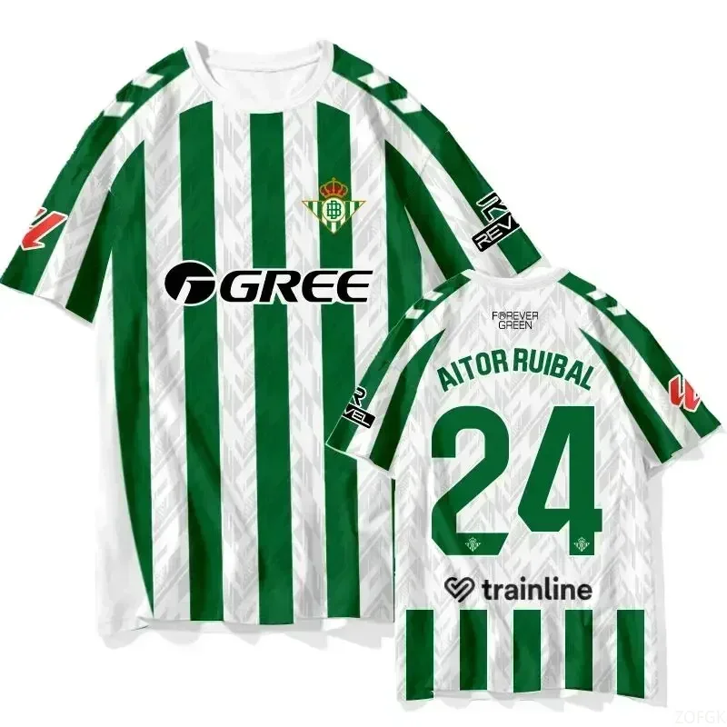 T-shirt da allenamento estiva per calcio, maglia da giocatore di calcio per adulti e bambini, abbigliamento sportivo ad asciugatura rapida, magliette casual Y2K, nuova col - immagine 5
