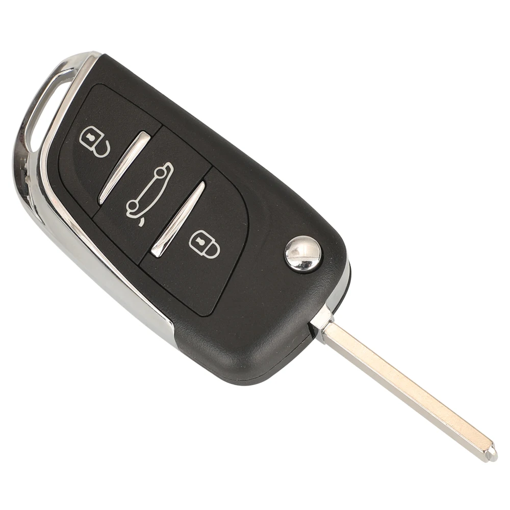 Jingyuqin 3-Button Flip Folding Remote Car Key Shell Case