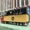 1/50 Simulation Large Truck Toy Car Model Alloy Diecast Transport Container Vehicle Car For Boy Gifts with Sound Light Pull Back 5