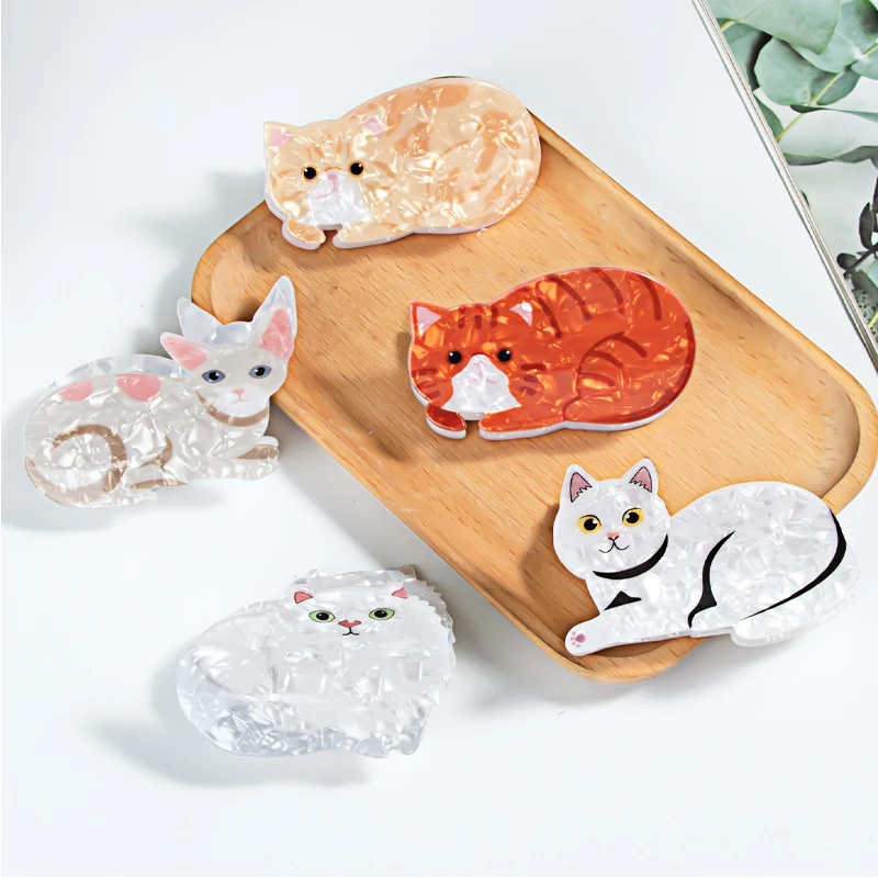 Charming Cat Cartoon Hair Clips - Cute Kawaii Fashion Hair Accessories