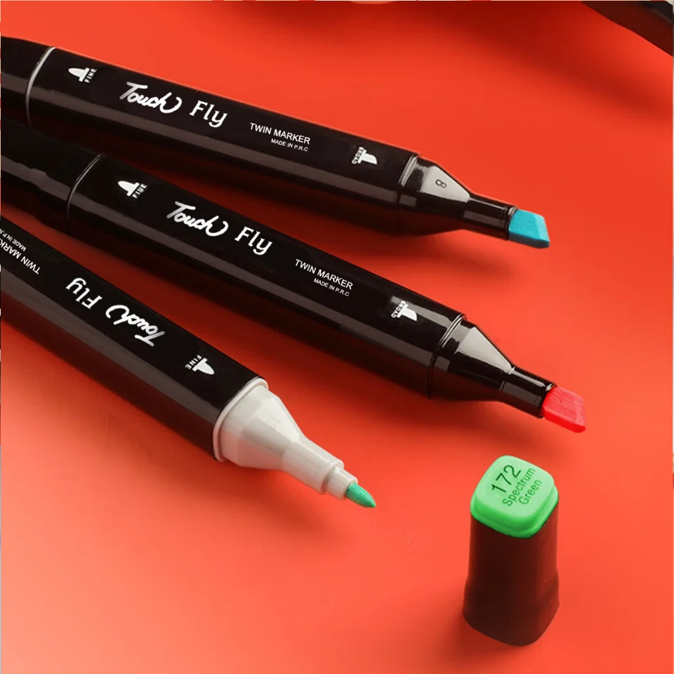 Ohuhu Water Based Markers For Adult Coloring Books: 120 Colors Brush Pens, Dual Tip Brush & Fine Drawing Pens, Coloring Markers For Calligraphy Bullet Journal With Carrying Case -Maui (White Barrel/Black Barrel