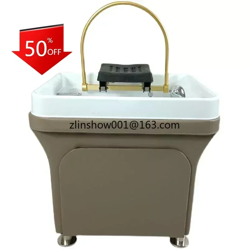 Free Shipping Head Treatment Fumigration Spa Machine Mobile Shampoo Basin Beauty Salon Ear Cleaning  Water Circulation