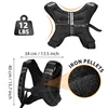 12lb Weight Vest with Reflective Stripe for Workout, Strength Training, Running, Fitness, Muscle Building, Weightlifting