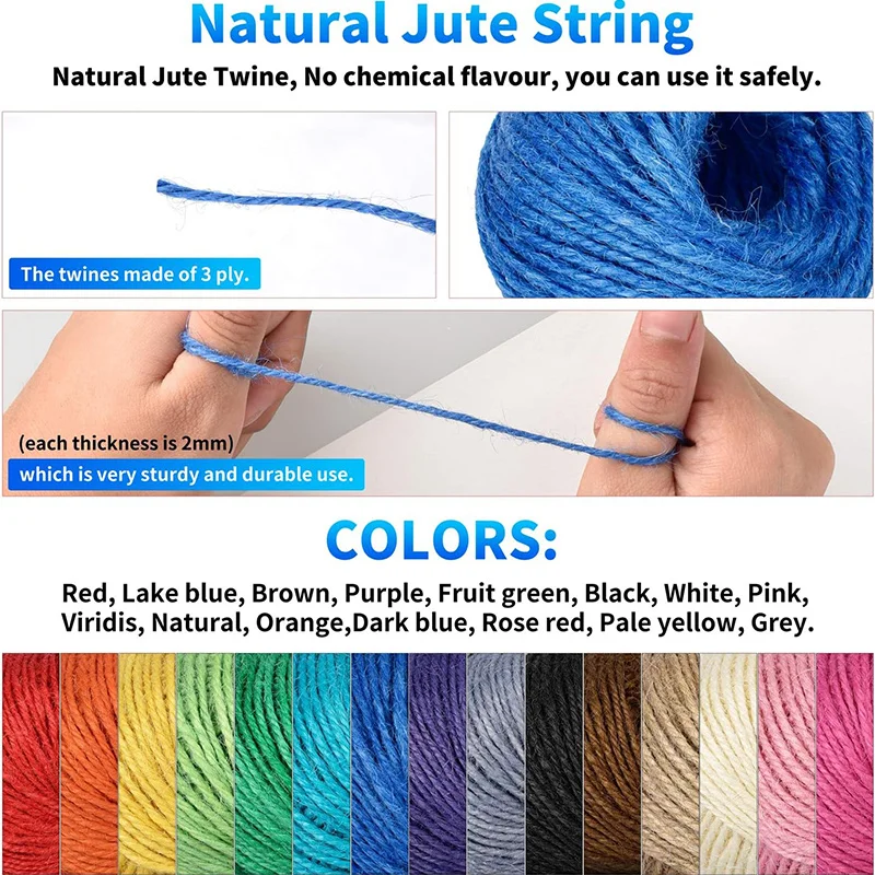 Multi Purpose Jute String Natural Color 100m 3 Ply