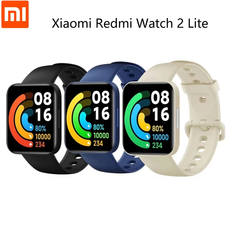 Смарт-часы Xiaomi Redmi Watch 2 Lite Bluetooth Mi Band 1 55 дюйма HD GPS насыщенный уровень кислорода в