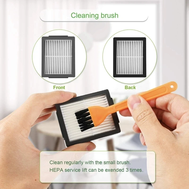 Premium Replacement Parts for Robot Vacuum Cleaners - Rubber Brushes, Side Brushes, Filters, and Dust Bags