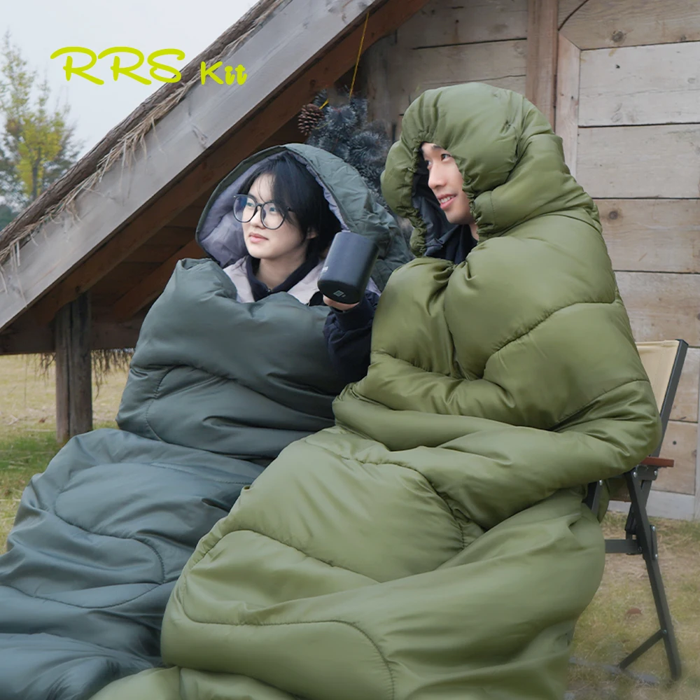 Survival Sleeping Bag 1.8/2.4/3KG Thickened and Widened Winter Sleeping Bag -5 ℃ -15 ℃ Cold-proof