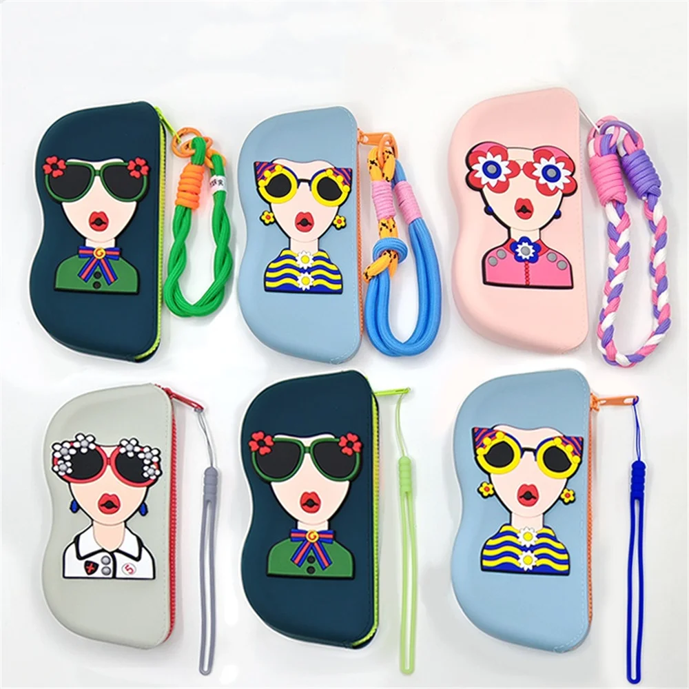 1Pcs Silicone Glasses Bag Small Items Bags Waterproof Eyeglasses Box Cosmetic Coin Bag Dustproof Multifunctional Storage Bags