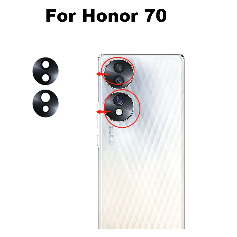 

Original For Huawei Honor 70 Back Camera Glass Lens Rear Camera Glass With Adhesive Sticker Glue 4G 5G