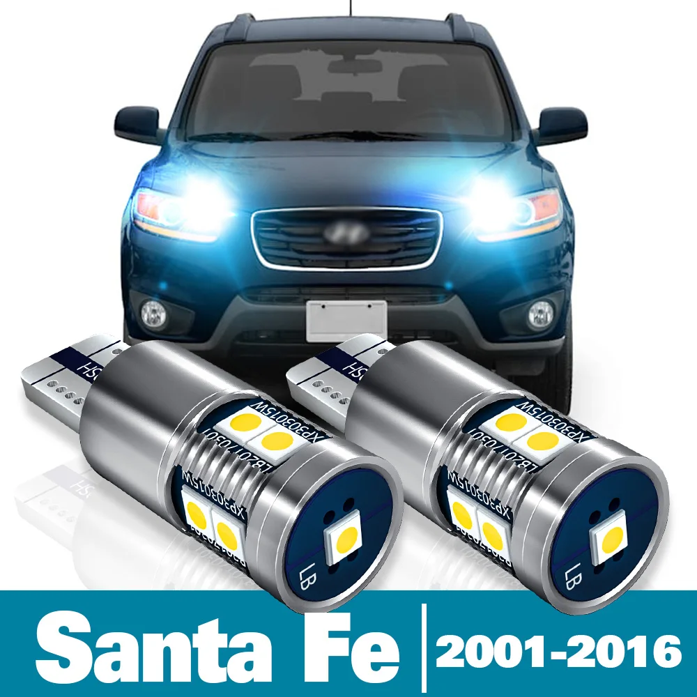 2pcs CONDUZIU A Luz De Estacionamento Para Hyundai Santa Fe 1 2 3 Acessórios 2001-2016 2008 2009 2010 2011 2012 2013 2014 2015 Lâmpada de Apuramento