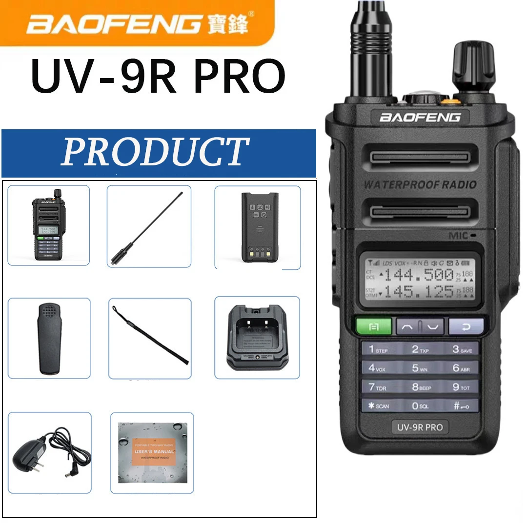 Baofeng UV-9R PRO Walkie Talkie Long Range IP68 Waterproof vhf and uhf High Power Radios Upgraded Of UV9R Two Way Radios 2