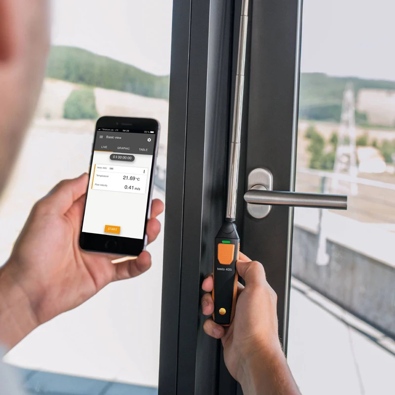 Testo 405i-스마트폰 작동 0560 1405, 열풍속계