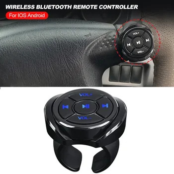 Volante per auto a 5 tasti Pulsante di controllo remoto wireless compatibile con Bluetooth universale per pulsante volume multimediale per auto Android IOS