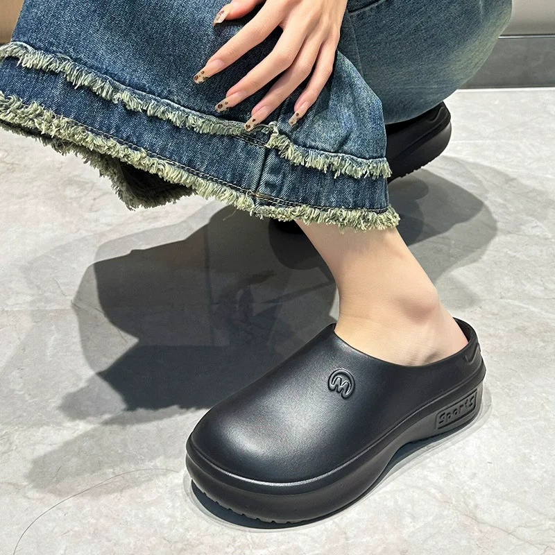 Women‘s Clog Slippers Summer WaterProof Nurse Shoes Chunky Garden Shoes For Women Slip On Sandals EVA Platform Thick Mules New 4